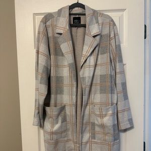 Gray colored long cardigan